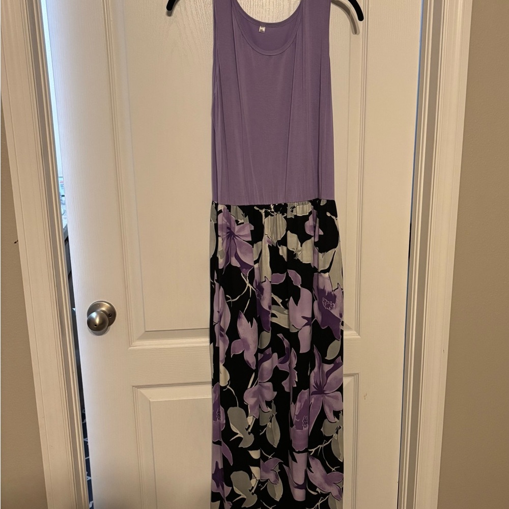Purple Floral Maxi Dress